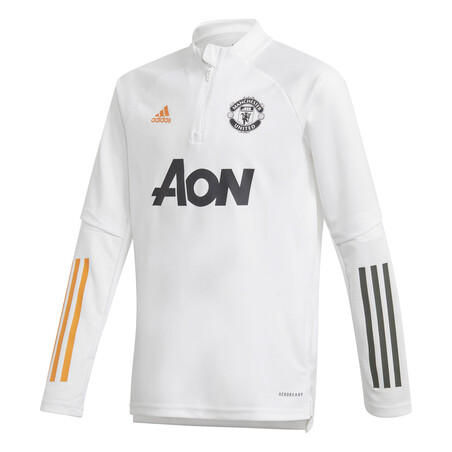 Sweat zippé junior Manchester United blanc orange 2020/21