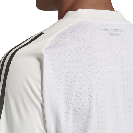 Maillot entraînement Manchester United blanc orange 2020/21