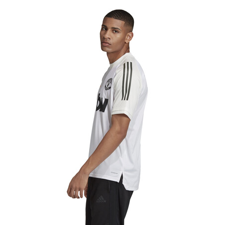 Maillot entraînement Manchester United blanc orange 2020/21