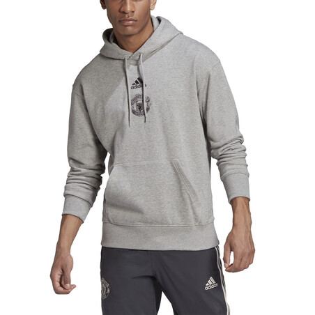 Sweat à capuche Manchester United gris 2020/21