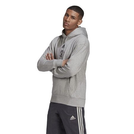 Sweat à capuche Manchester United gris 2020/21