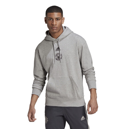 Sweat à capuche Manchester United gris 2020/21