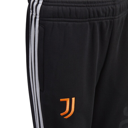 Pantalon survêtement junior Juventus molleton noir orange 2020/21