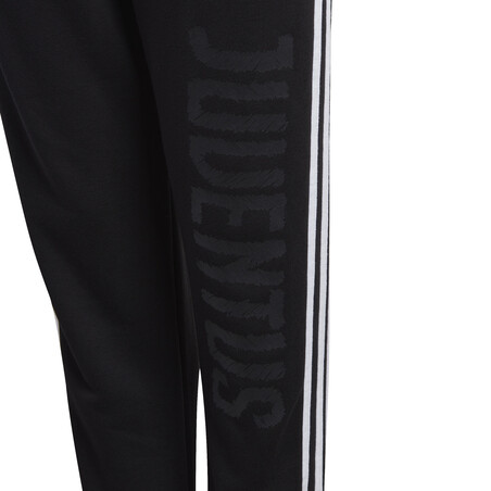 Pantalon survêtement junior Juventus molleton noir orange 2020/21