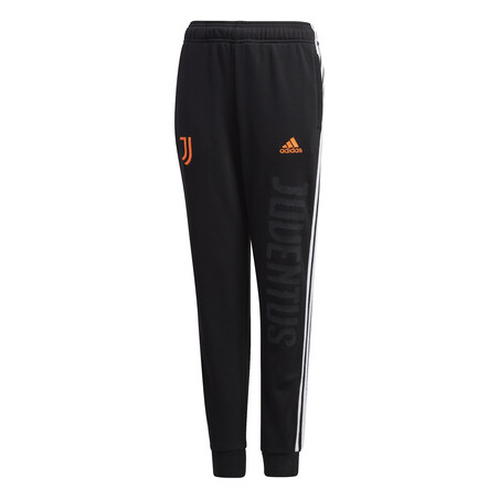 Pantalon survêtement junior Juventus molleton noir orange 2020/21