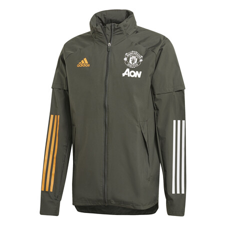 Coupe vent Manchester United vert orange 2020/21