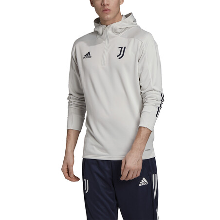 Sweat à capuche Juventus track blanc 2020/21