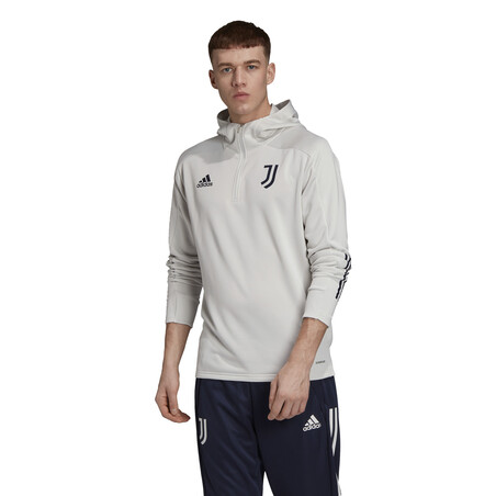 Sweat à capuche Juventus track blanc 2020/21