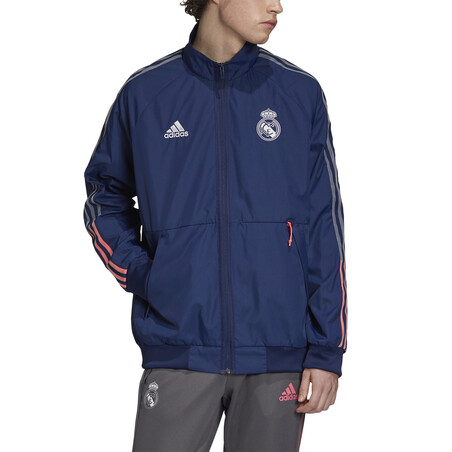 Veste survêtement Real Madrid Anthem bleu 2020/21