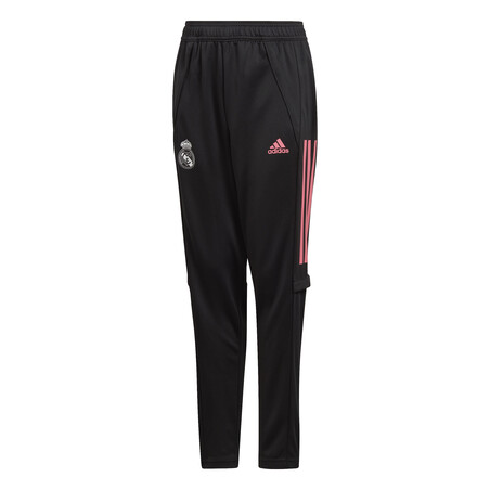 Pantalon survêtement junior Real Madrid noir rose 2020/21