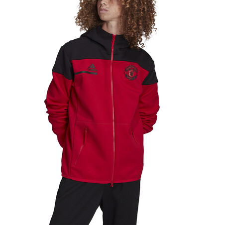Veste survêtement Manchester United ZNE rouge noir 2020/21