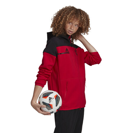 Veste survêtement Manchester United ZNE rouge noir 2020/21