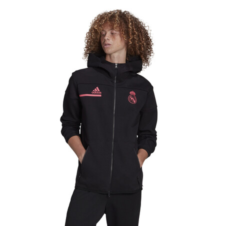 Veste survêtement Real Madrid ZNE noir rose 2020/21