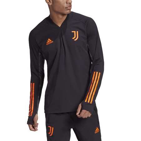 Sweat zippé Juventus noir orange 2020/21