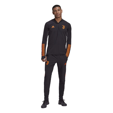 Sweat zippé Juventus noir orange 2020/21