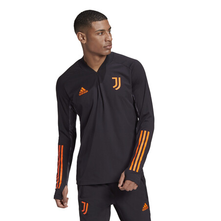 Sweat zippé Juventus noir orange 2020/21