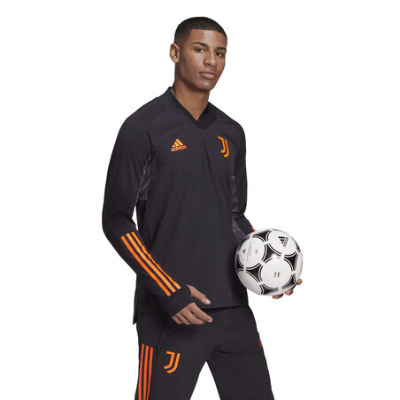 Sweat zippé Juventus noir orange 2020/21