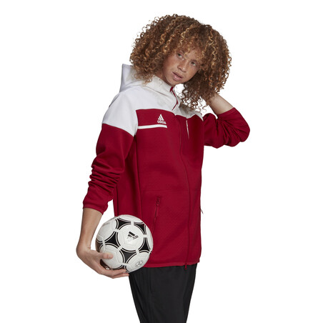 Veste surv tement Arsenal ZNE rouge blanc 2020 21 sur Foot