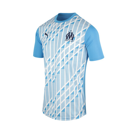 Maillot avant match OM bleu 2020/21