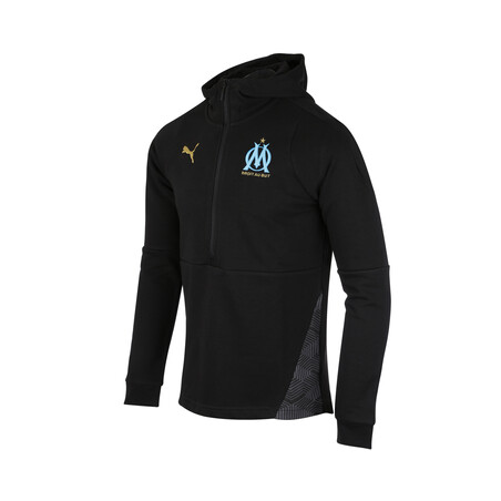 Sweat zippé junior OM molleton noir 2020/21