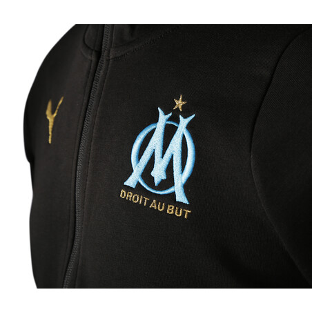 Sweat zippé junior OM molleton noir 2020/21