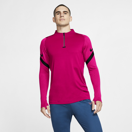 Sweat zippé Nike Strike rose noir