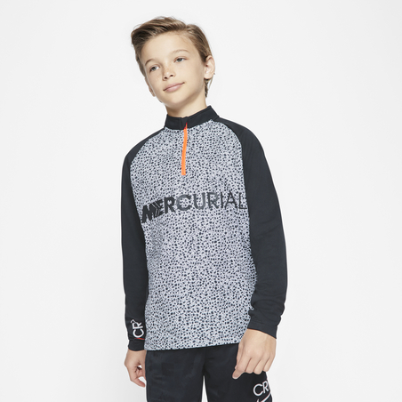 Sweat zippé Nike CR7 junior gris orange