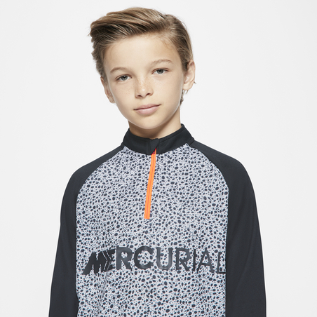 Sweat zippé Nike CR7 junior gris orange