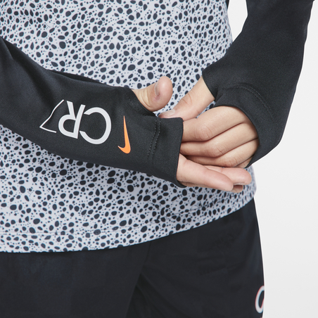 Sweat zippé Nike CR7 junior gris orange