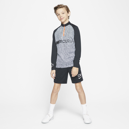 Sweat zippé Nike CR7 junior gris orange