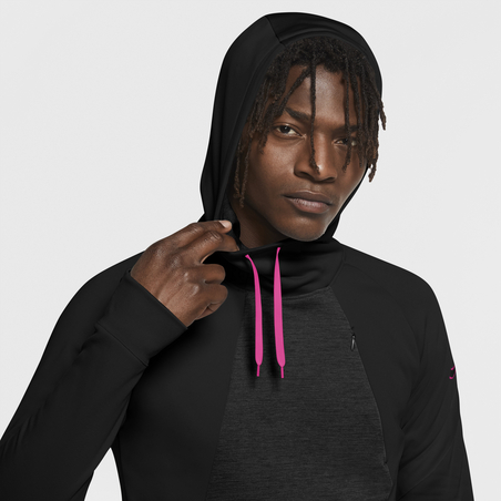 Sweat à capuche Nike noir rose