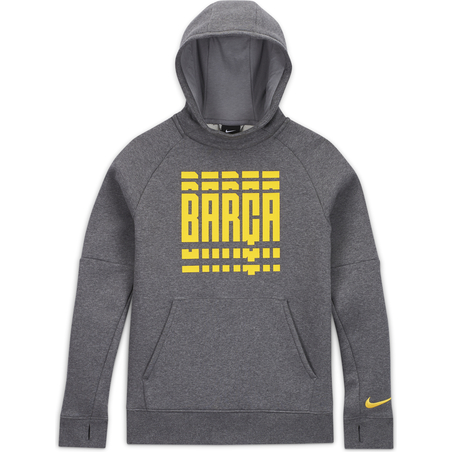 Sweat à capuche junior FC Barcelone gris 2020/21
