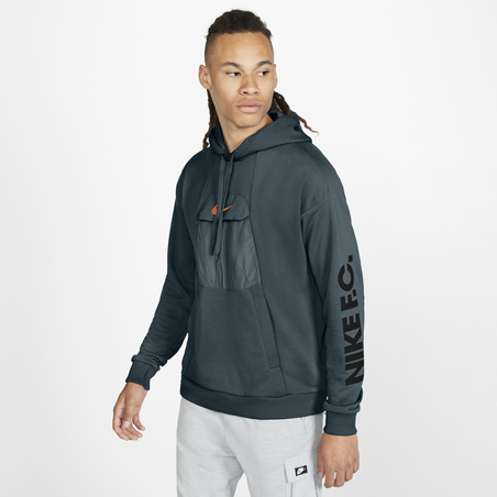 Sweat à capuche Nike gris