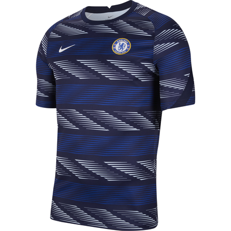 Maillot avant match Chelsea bleu blanc 2020/21