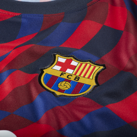 Maillot avant match FC Barcelone rouge bleu 2020/21