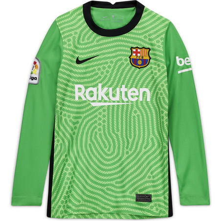 Maillot gardien junior FC Barcelone vert 2020/21