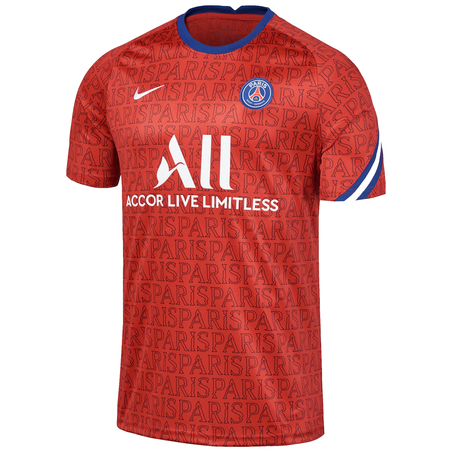 Maillot avant match PSG rouge 2020/21