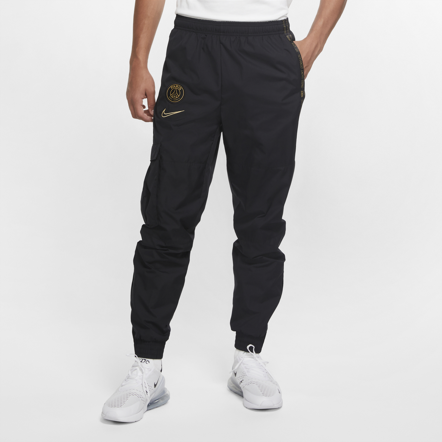 Pantalon survêtement cargo PSG 50ème anniversaire noir or 2020/21 sur  Foot.fr