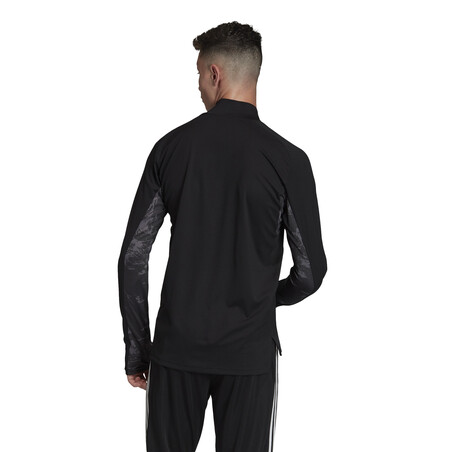 Sweat zippé adidas noir or