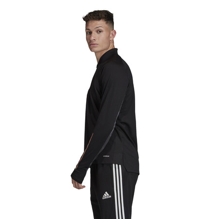 Sweat zippé adidas noir or