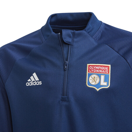 Sweat zippé junior OL bleu 2020/21