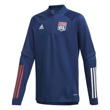 Sweat zippé junior OL bleu 2020/21