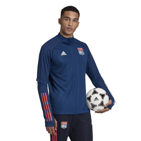 Sweat zippé OL bleu 2020/21
