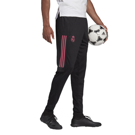 Pantalon survêtement Real Madrid noir rose 2020/21