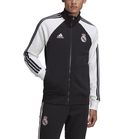 Veste survêtement Real Madrid Icon noir blanc 2020/21