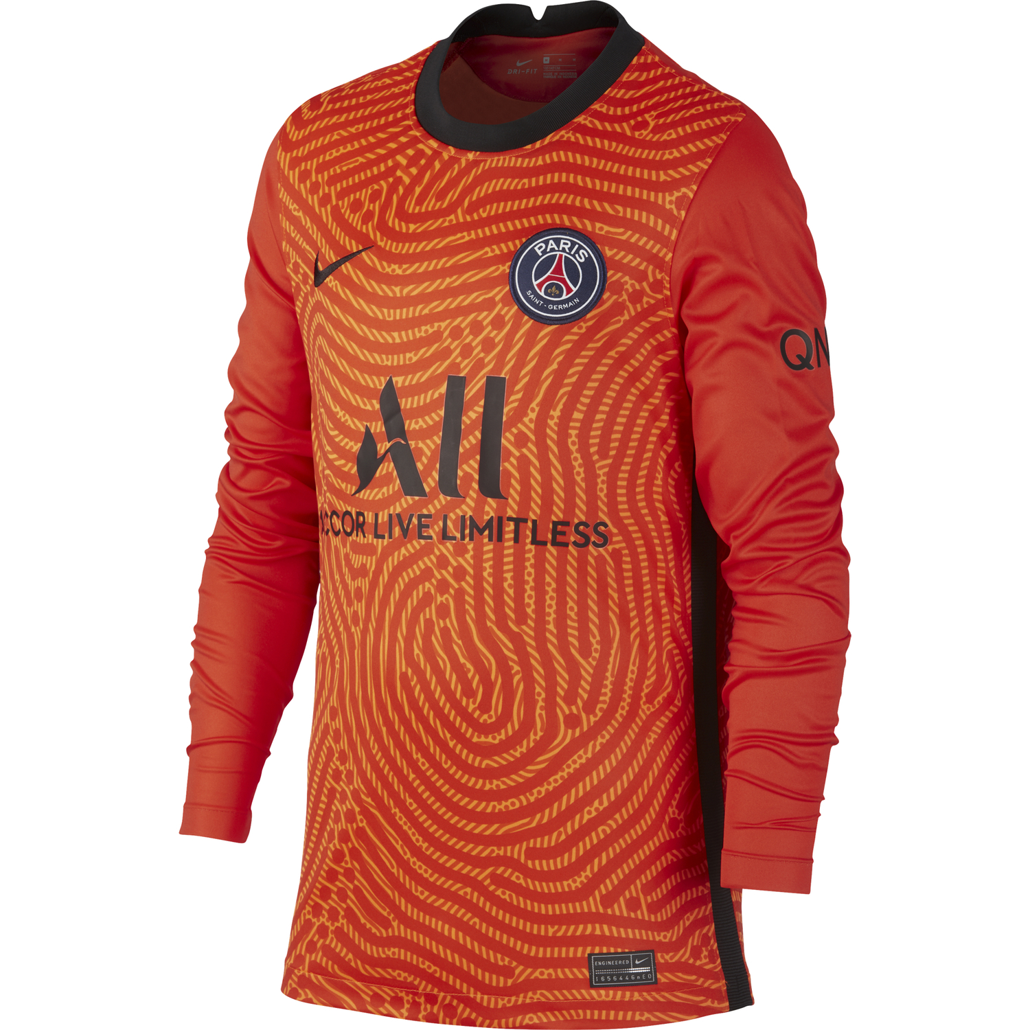 Maillot gardien junior PSG rouge 2020/21 sur Foot.fr