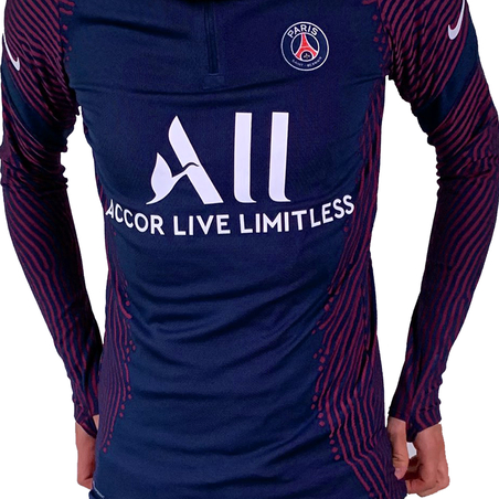 Sweat zippé PSG VaporKnite Strike bleu rouge 2020/21