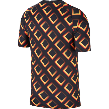 Maillot avant match AS Roma noir orange 2020/21