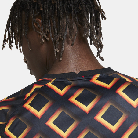 Maillot avant match AS Roma noir orange 2020/21