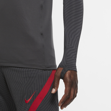 Sweat zippé Liverpool gris rouge 2020/21